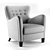 Flemming Lassen Armchair: Danish Calligraphic Design 3D model small image 1