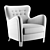 Flemming Lassen Armchair: Danish Calligraphic Design 3D model small image 3