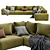 Dienne Cross: Modern Sofa with Versatile Design 3D model small image 2