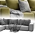 Dienne Cross: Modern Sofa with Versatile Design 3D model small image 5