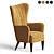 Duke Lounge Armchair: Velvet Elegance 3D model small image 5