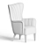 Duke Lounge Armchair: Velvet Elegance 3D model small image 6