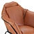 Vintage Leather Armchair: Mid Century Elegance 3D model small image 4