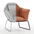 Vintage Leather Armchair: Mid Century Elegance 3D model small image 5