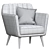 Modern Zipperbuy Jaron Armchair 3D model small image 5