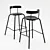 Ergonomic YNGVAR Bar Stool 3D model small image 1