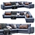 Alameda9 8 Leather Sofa 3D model small image 2