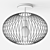 Titti 170/74: Sleek Steel Ceiling Lamp 3D model small image 3