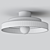 Modern Aluminum LED Ceiling Lamp 3D model small image 3