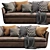 Sleek Sloane Leather Sofa 3D model small image 5