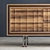 Rustic Wood Sideboard 3D model small image 1