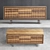 Rustic Wood Sideboard 3D model small image 2