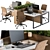 ErgoBoost Office Furniture Set 3D model small image 2