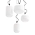 URS ONE: Sleek White Glass Pendant 3D model small image 1