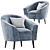 Elegant Giorgia Armchair: Altavilla 3D model small image 4