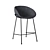 Sleek Semi-Bar Chair 3D model small image 1