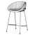 Sleek Semi-Bar Chair 3D model small image 9