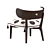 Etro Shah Dark Wood Upholstered Chair 3D model small image 2