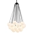 Elegant Glass Orb Pendant Chandelier 3D model small image 1