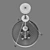 Modena Lightstar Pendant Chandelier 3D model small image 4