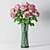 Elegant Vase with Roses 3D model small image 1