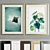 Modern Art Frame: A45 - 6 Material Options 3D model small image 2