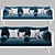 Modern Exposed Wood Sofa: 3-Seat Traditional Comfort 3D model small image 1