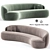 Elegant Rose Sofa: Pierre Augustin 3D model small image 1