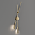 Stylish CB2 Cloven Brass Sconce 3D model small image 1