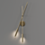 Stylish CB2 Cloven Brass Sconce 3D model small image 3