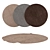 Round Carpets Set - Versatile 6-Piece Rug Collection 3D model small image 1