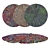 Round Carpets Set - Versatile and Stylish 3D model small image 1