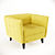 Elegant Frankof Lester Armchair 3D model small image 5