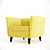 Elegant Frankof Lester Armchair 3D model small image 6