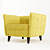 Elegant Frankof Lester Armchair 3D model small image 9