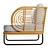 Modern Rattan Chair 3D model small image 2