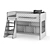 Title: Modular Bunk Bed Set in White 3D model small image 5