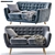 Rain Barhat Sofa: Elegant and Comfortable 3D model small image 1