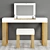 Franco Furniture Dressing Table Ottoman Set 3D model small image 3