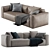 Modern Poliform Bolton Sofa 3D model small image 1