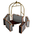 Portable Hotel Luggage Cart 3D model small image 2