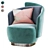 Sleek Duetto Armchair: Contemporary Comfort 3D model small image 1