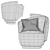 Sleek Duetto Armchair: Contemporary Comfort 3D model small image 5