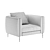 Barlow Armchair: Stylish Comfort for Your Home 3D model small image 4