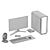 High Performance Gaming PC Set 3D model small image 5