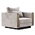 Modern Gray Carmen Armchair 3D model small image 3