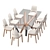 Elegant Marathon Dining Set 3D model small image 6