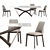 Elegant Marathon Dining Set 3D model small image 7