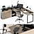 Executive Office Furniture Set 3D model small image 2