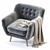 Barhat Rain Armchair: Stylish and Comfortable 3D model small image 4